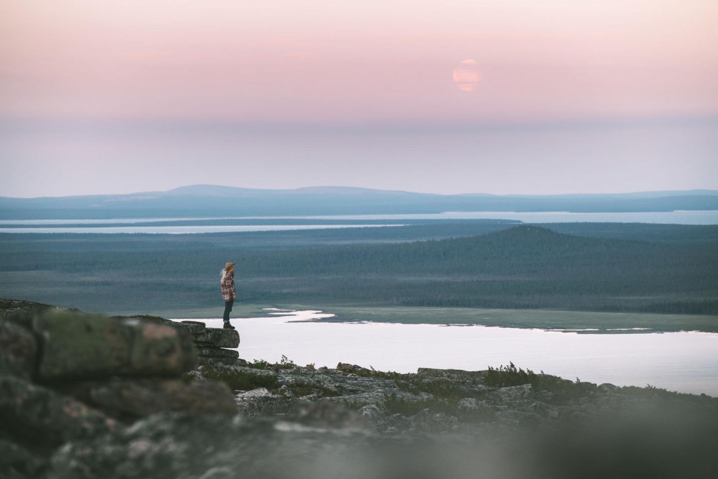 Valley view from Pyhä-Nattanen in Sompio, Lapland