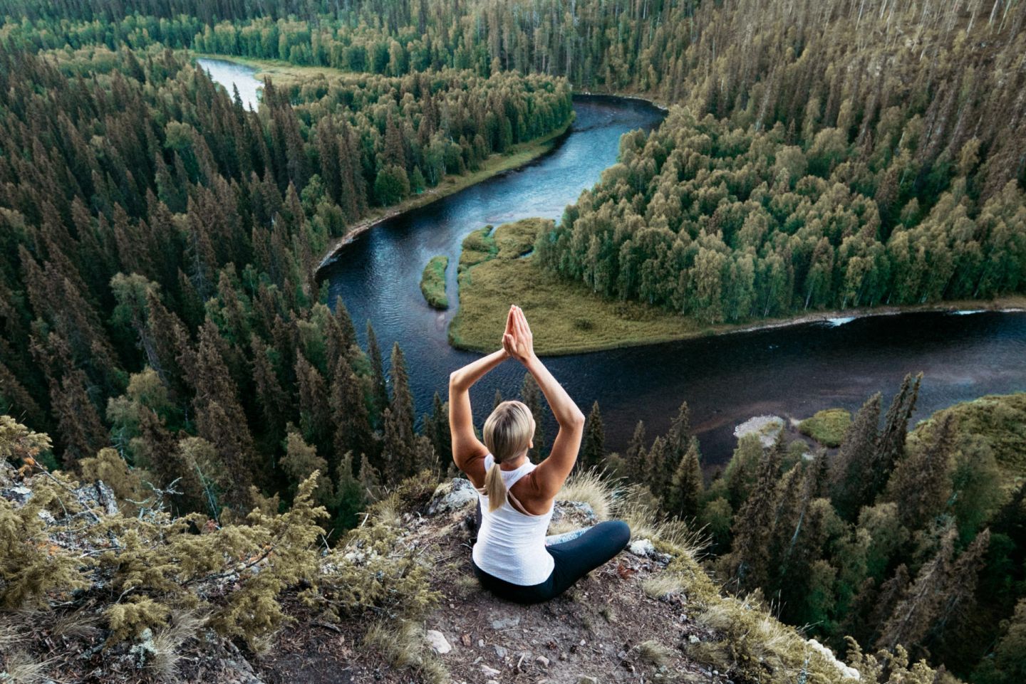 Yoga in Oulanka National Park, Ruka Finland