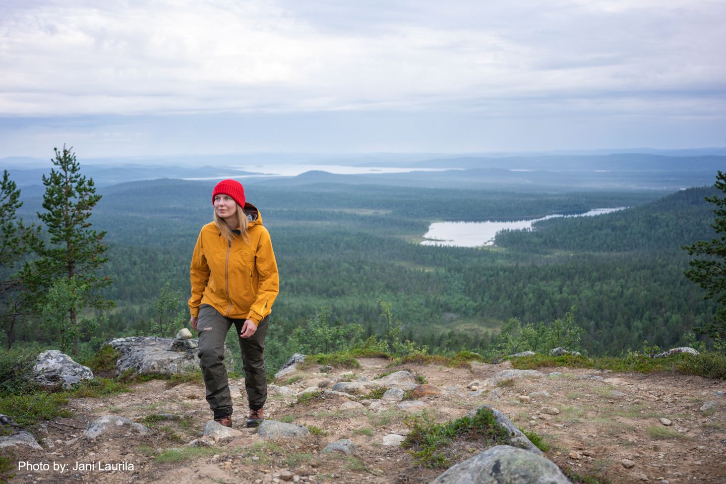 Hiking in summer in Inari, Finland