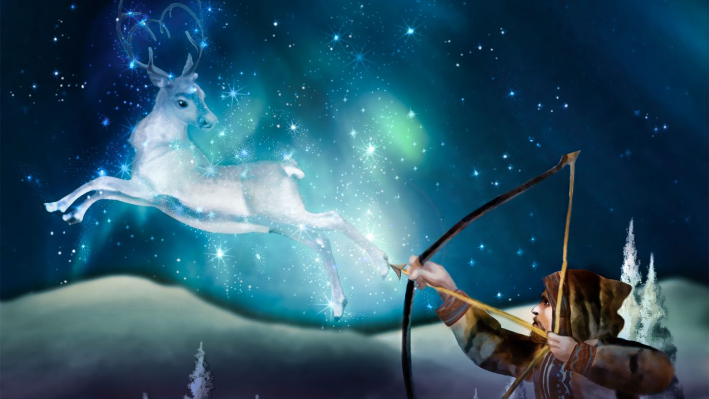 Cosmic reindeer myth from Lapland