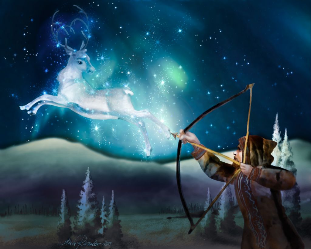 Cosmic reindeer myth from Lapland