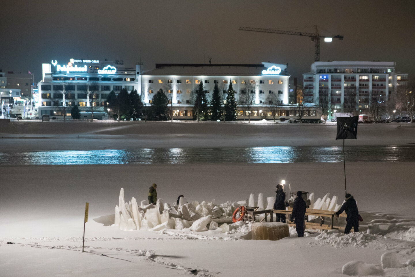 Behind the scenes on production Aurora - romantic comedy filmed in Finnish Lapland