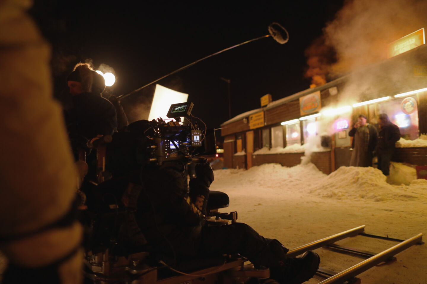 Behind the scenes on production Aurora - romantic comedy filmed in Finnish Lapland