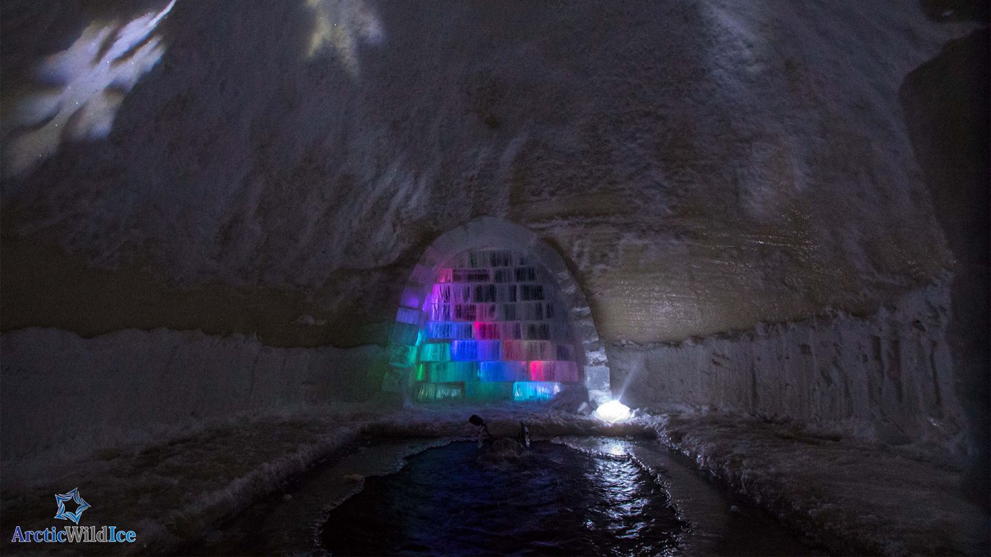 Ice cave, Lapland Finland Snow Sculpture