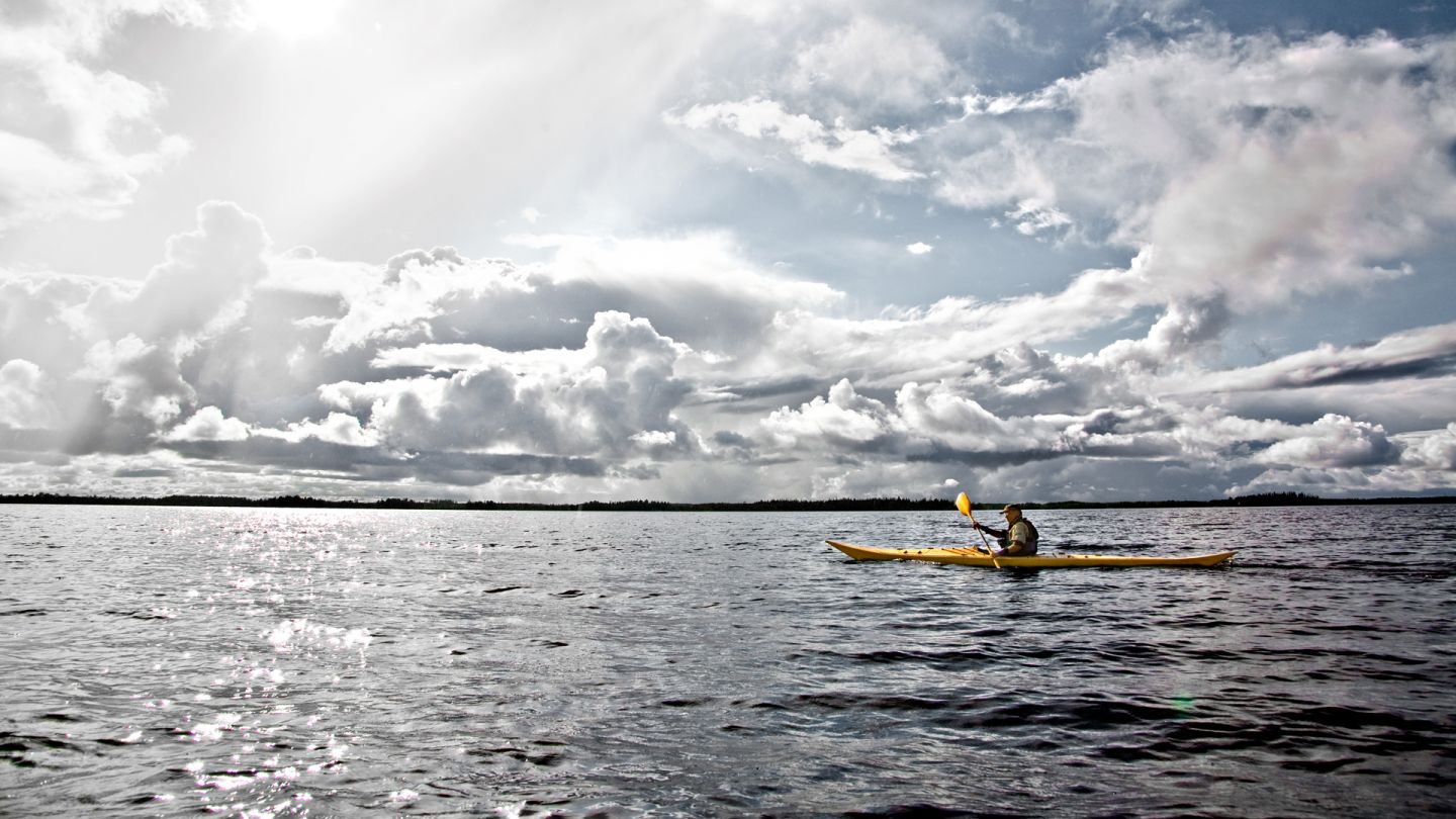 Kayaking in Finland, Lapland