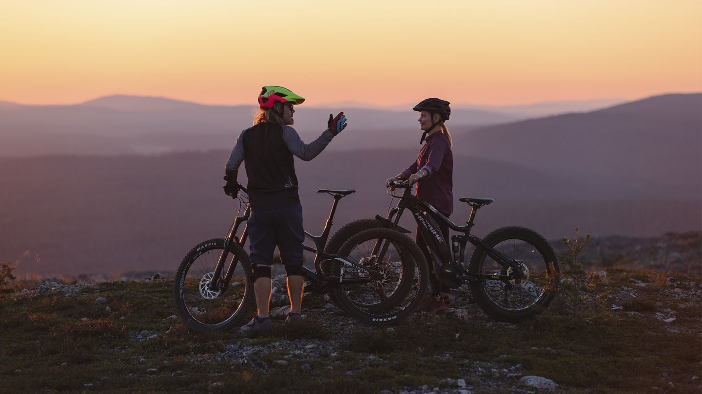 Summer biking, Lapland Finland