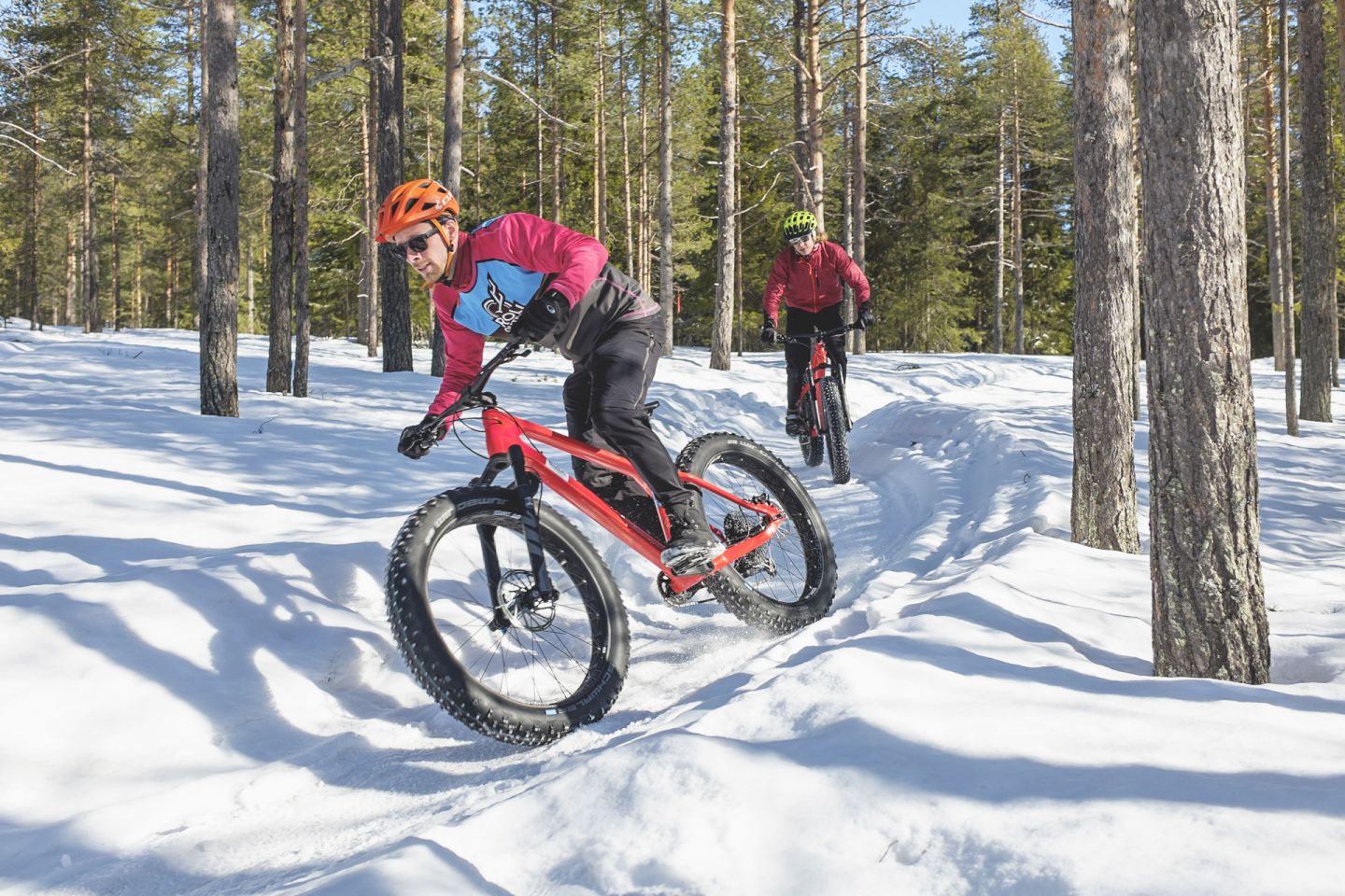 Winter biking, Lapland Finland