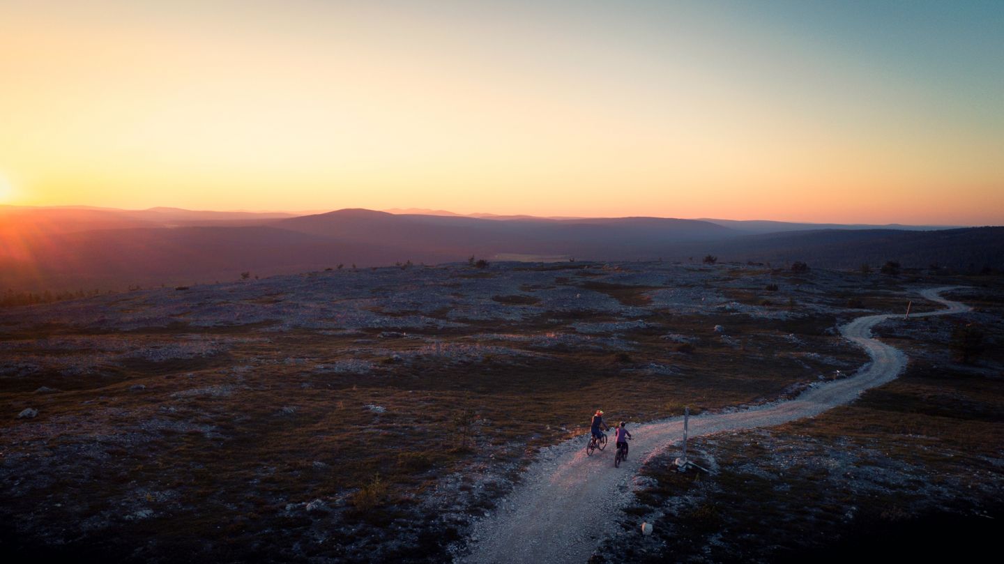 Summer biking, Lapland Finland