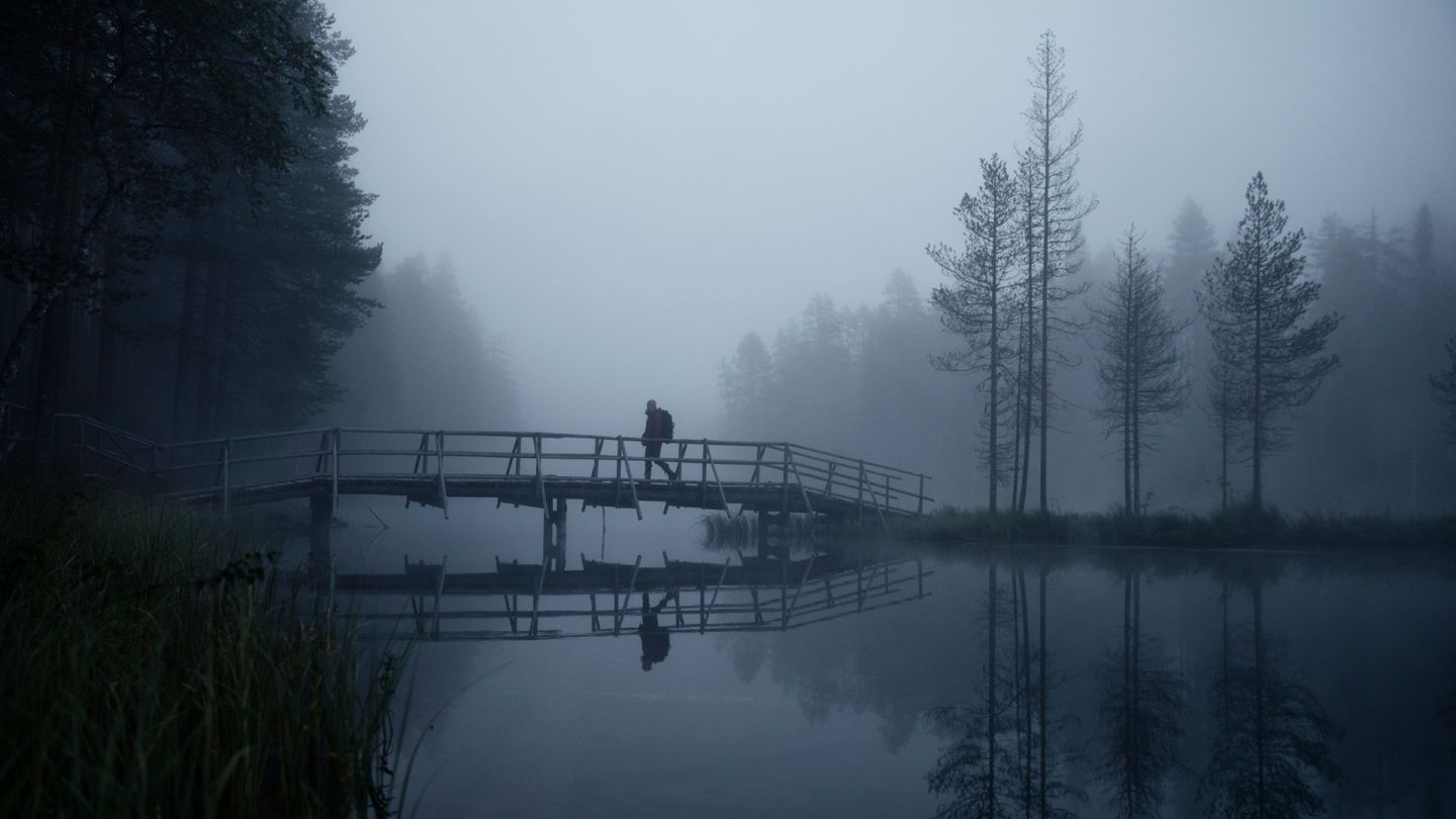 Hiking in Lapland, early morning