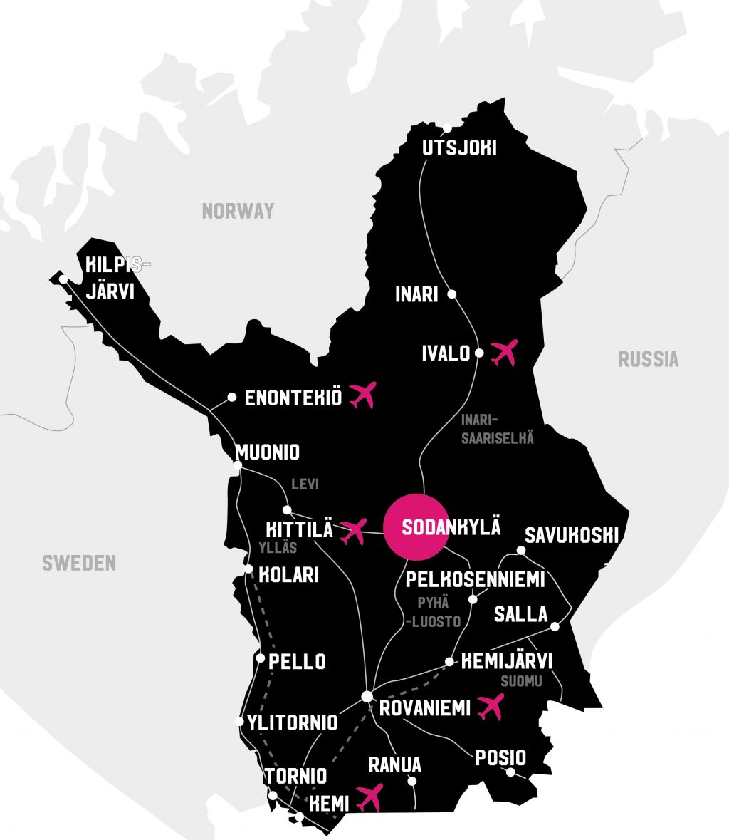 Map Sodankylä Lapland