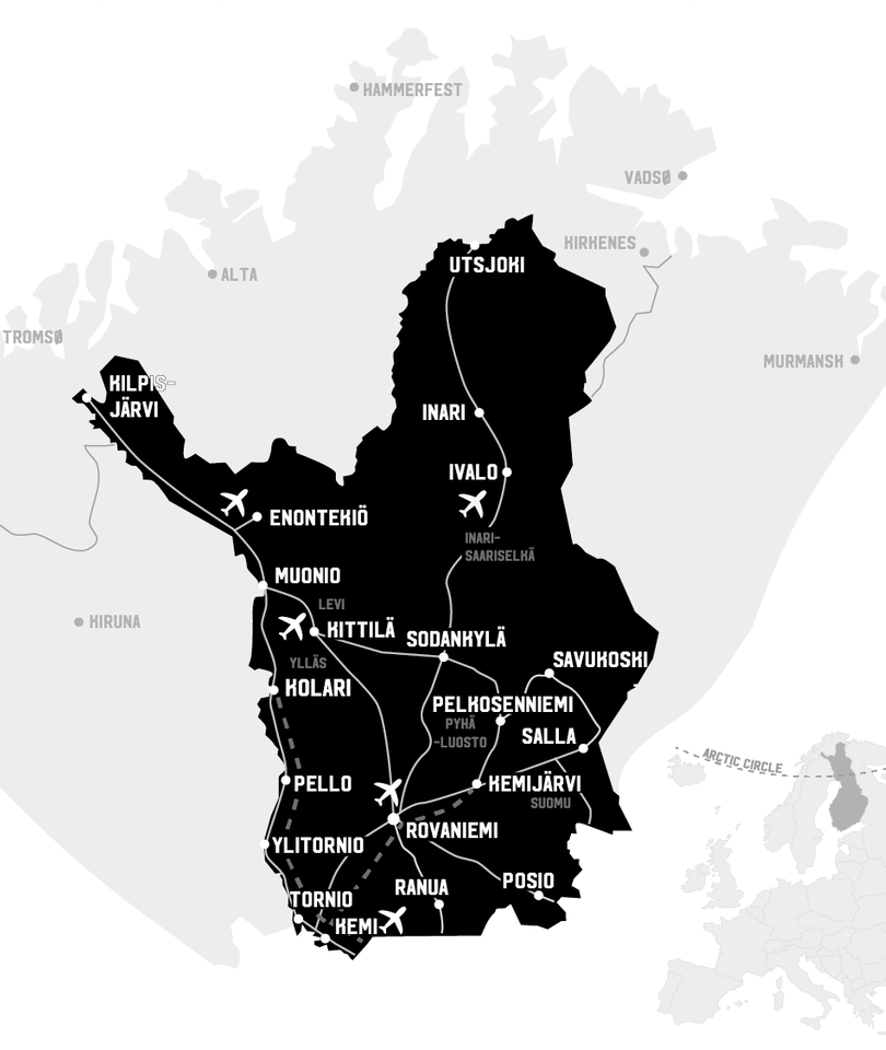 Map of Lapland