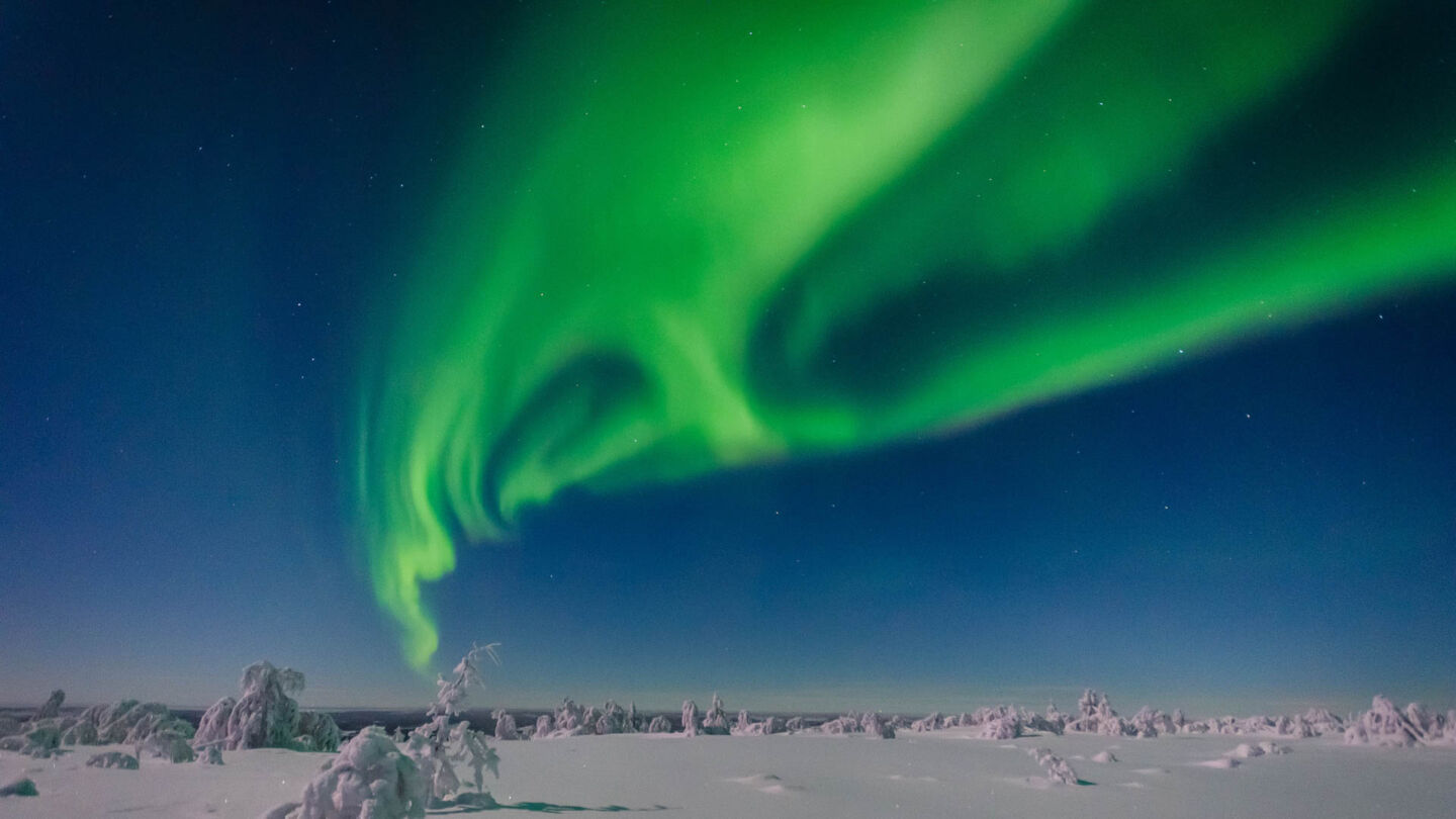 Northern Lights extravaganza, a perk of seasonal work in Lapland