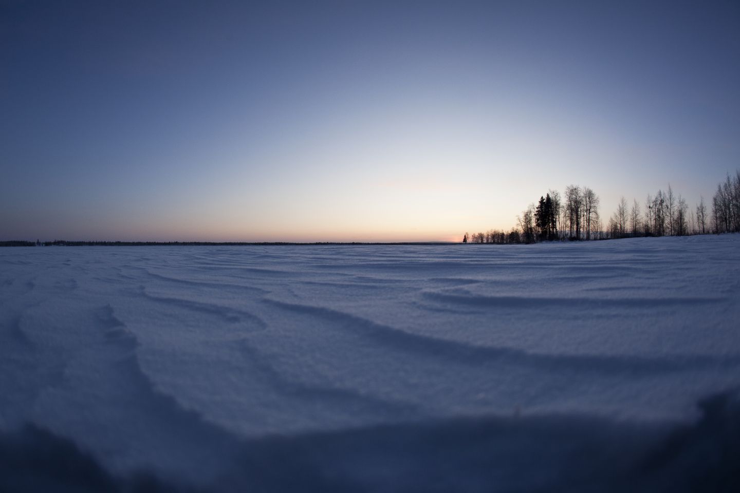 Frozen lake in Lapland