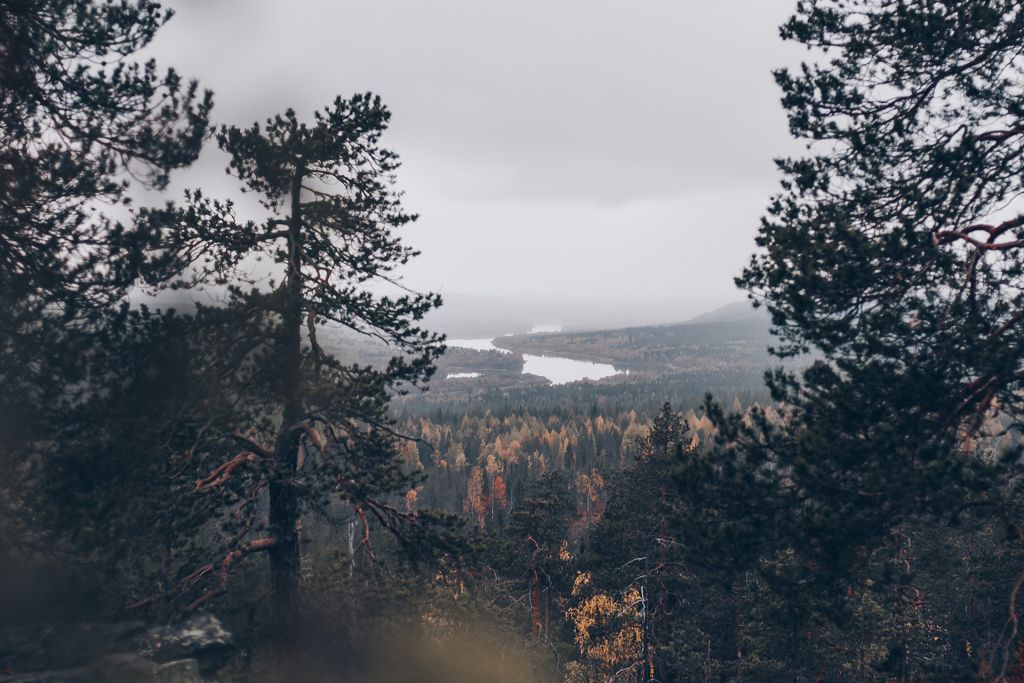 Näkymä Santavaaralta Ounasjoelle