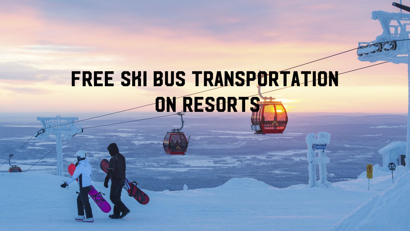 ski bus transportation lapland