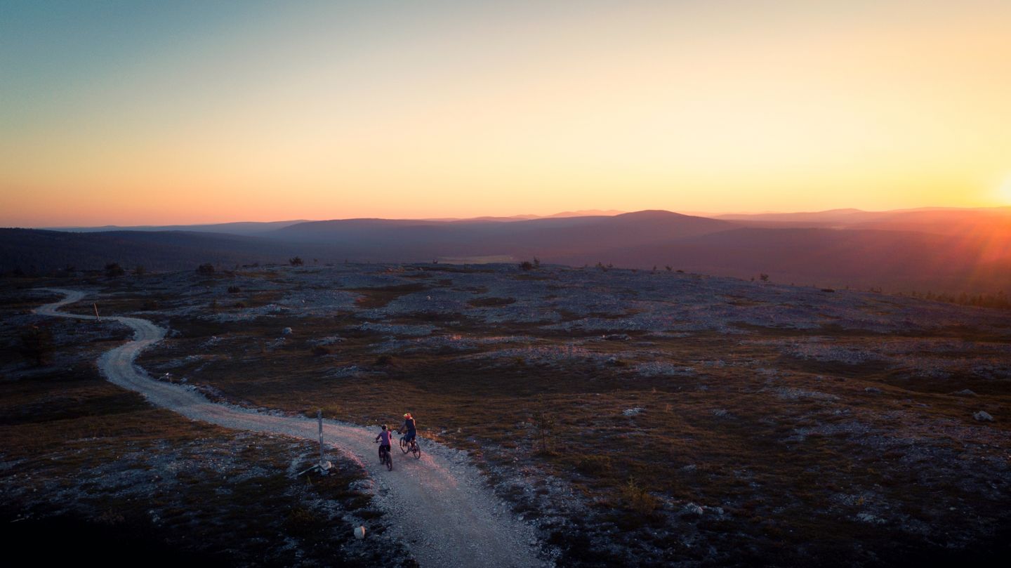 Riding a bike under the Midnight Sun