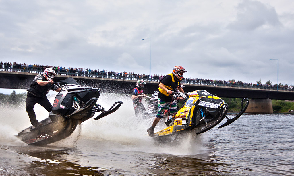 Watercross competition in Finnish Lapland