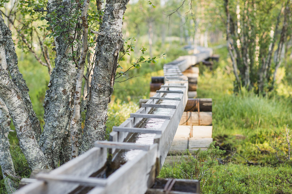 Gold panning in Finnish Lapland