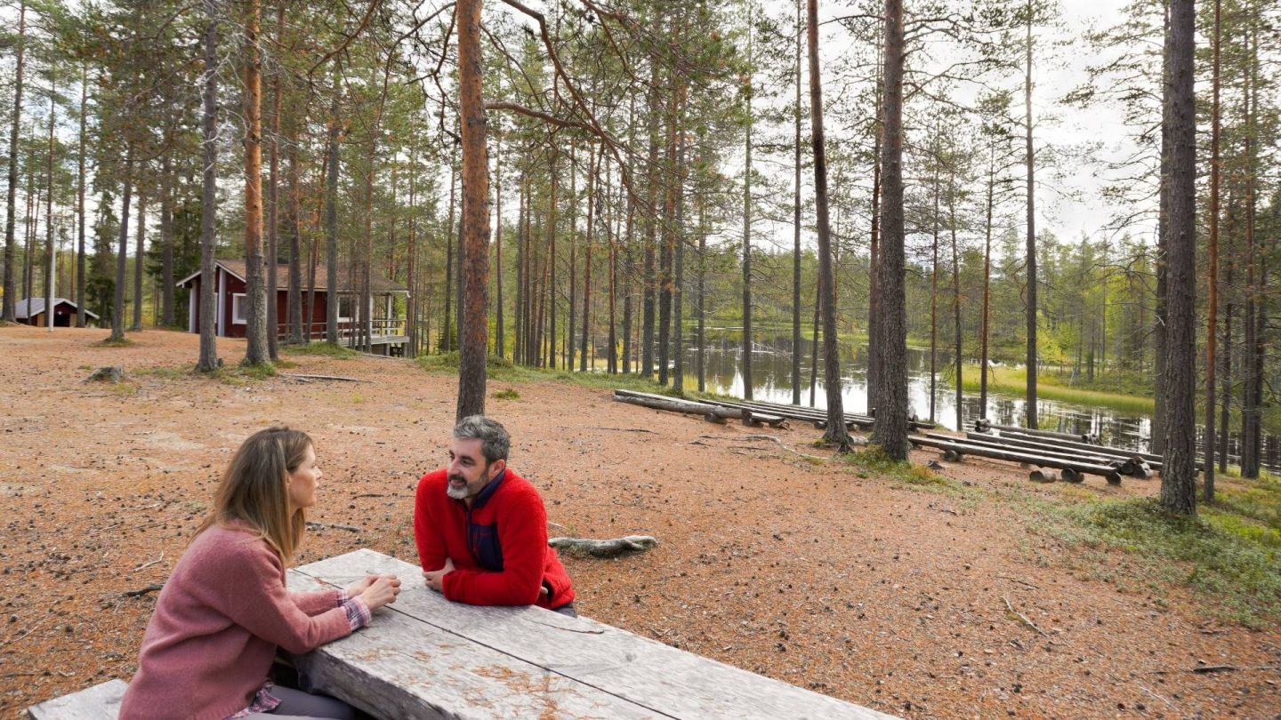 Thierry and Catherine Chevillard offer activities, such as skiing in Riisitunturi and bear-watching at night, for their guests at Naali Lodge.