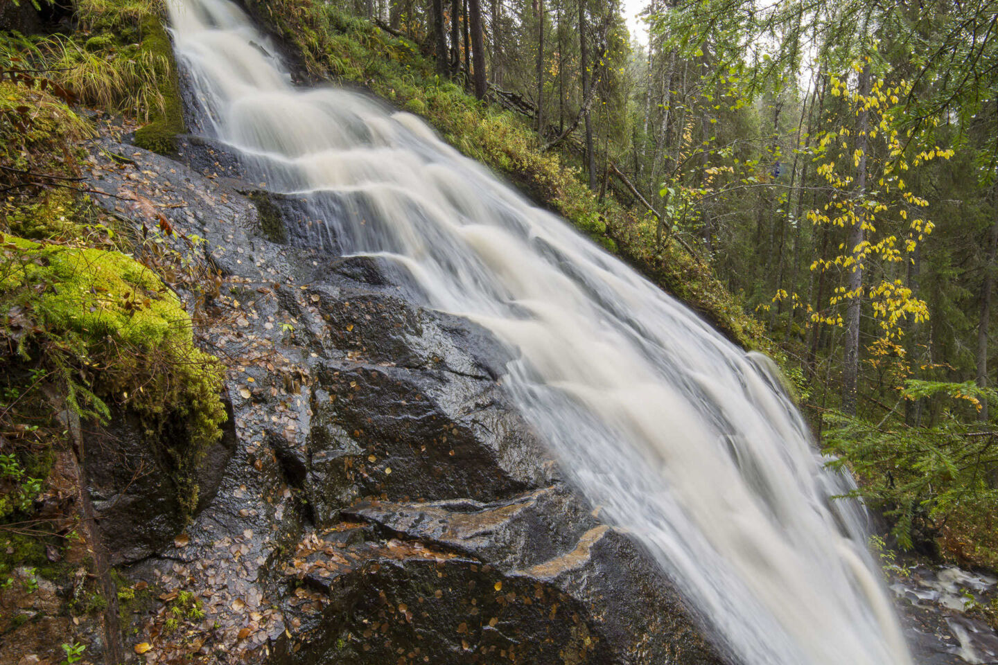 Summer white waters at the Korouoma Canyon in Posio, a Finnish Lapland filming location