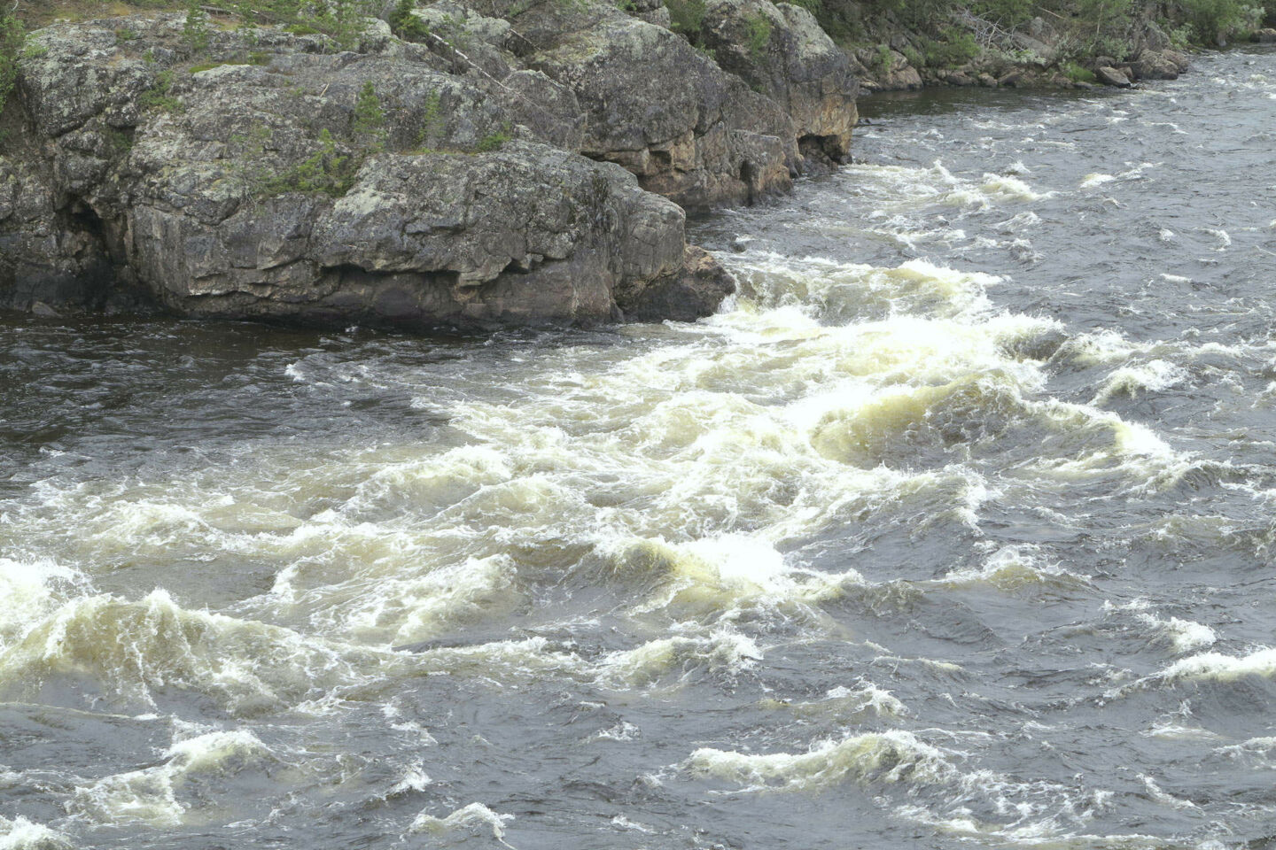 Whitewater at theAijakoski rapids in Muonio, a Finnish Lapland filming location