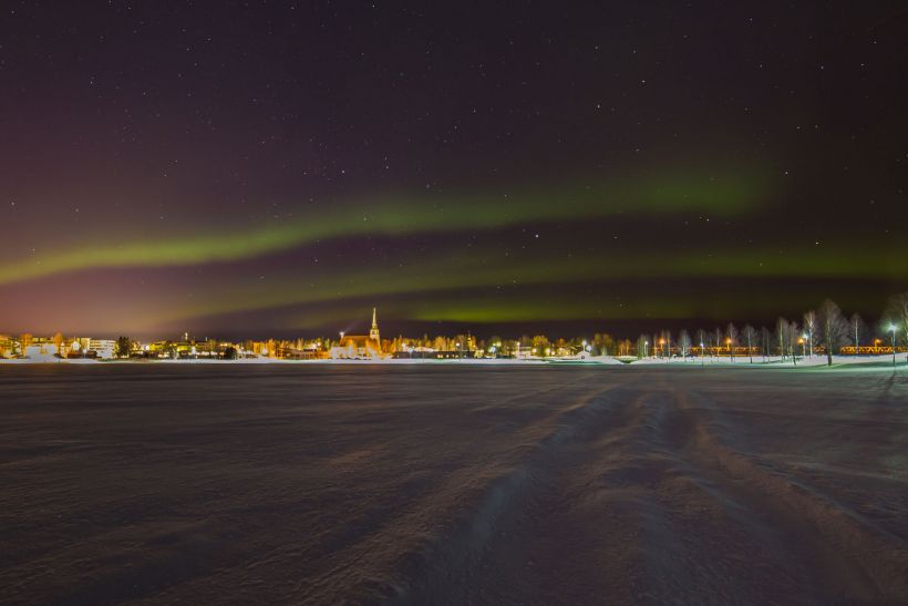 Lake Kemijärvi in Lapland, Finland