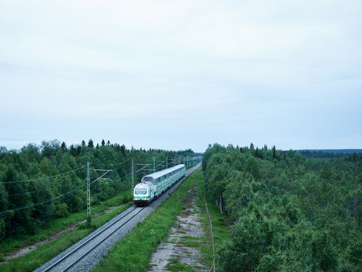 A train from the south to Finnish Lapland
