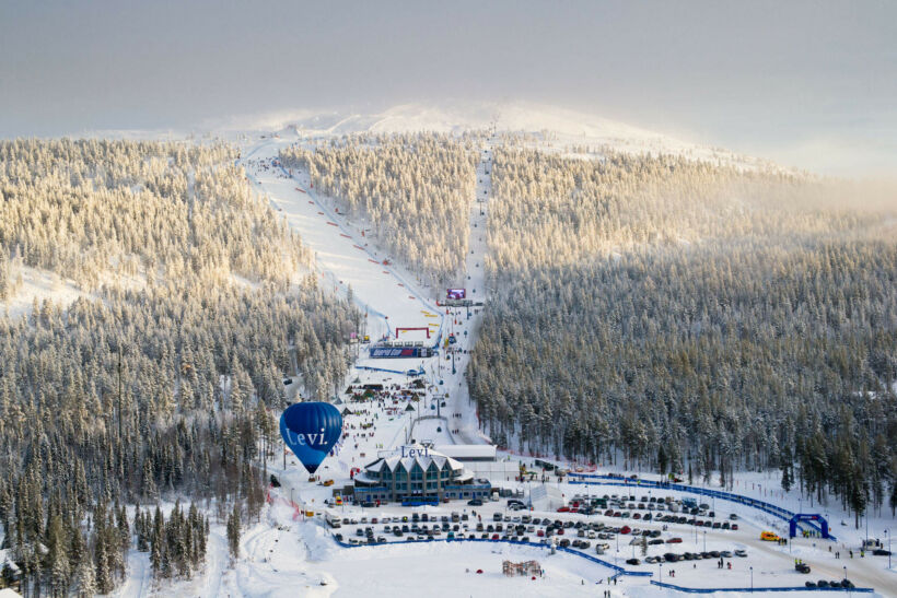 Full view of the Levi Ski Resort in Kittilä, a Finnish Lapland filming location