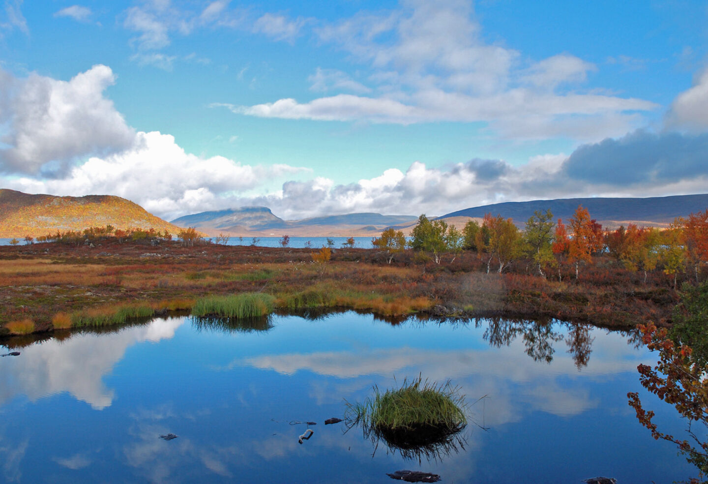 Autumn reflections in Kilpisjärvi in Enontekiö