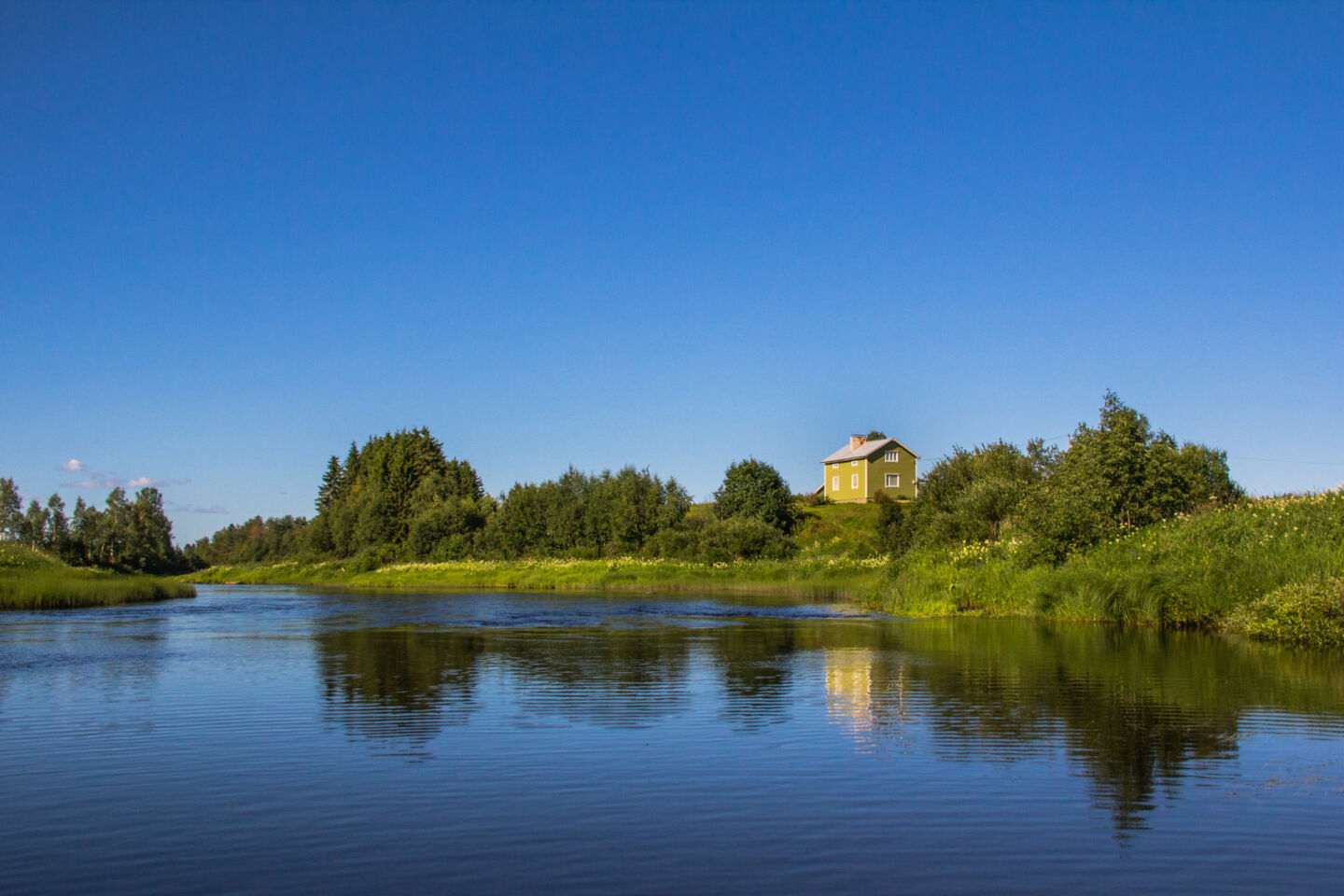 A summer lake in Salla, a Finnish Lapland filming location