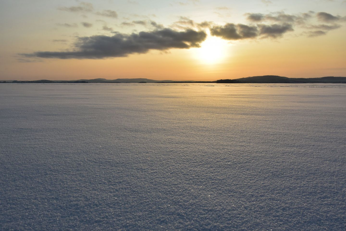 Lake Kemijärvi in Lapland, Finland