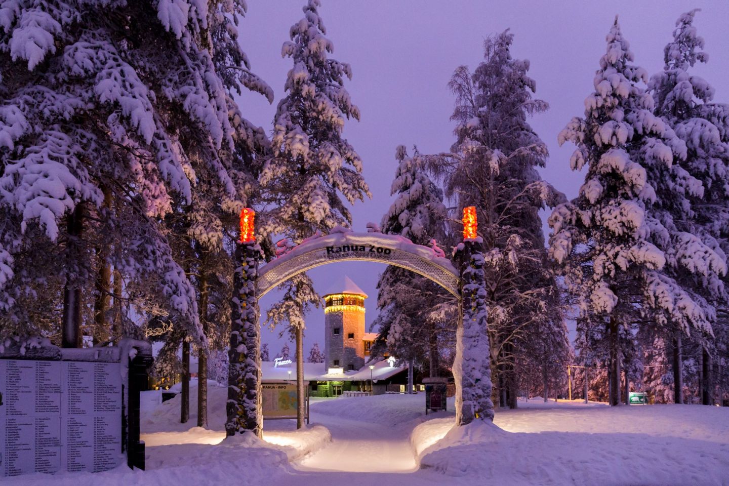 Entrance to Ranua Zoo in winter