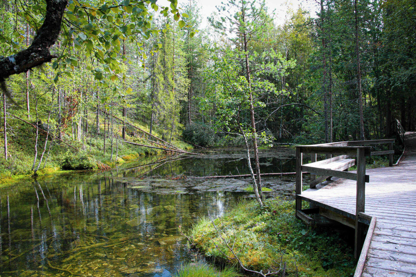 River in the stony gorge in Pyhä in Pelkosenniemi, a filming location in Finnish Lapland