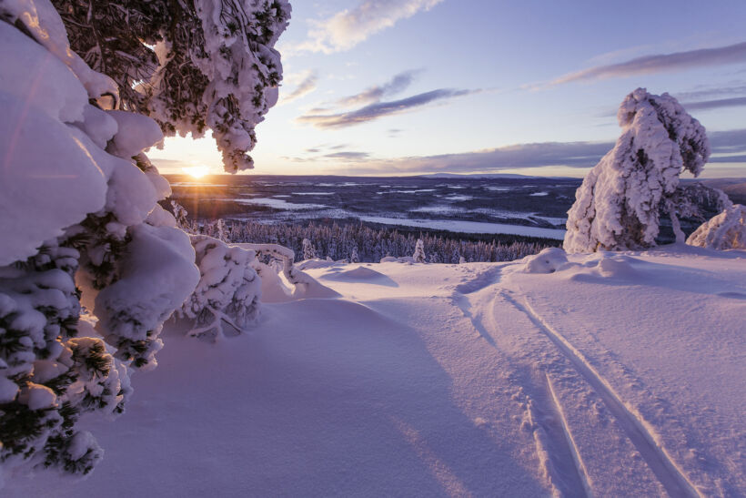 Atop the slope at the Levi Ski Resort in Kittilä, a Finnish Lapland filming location