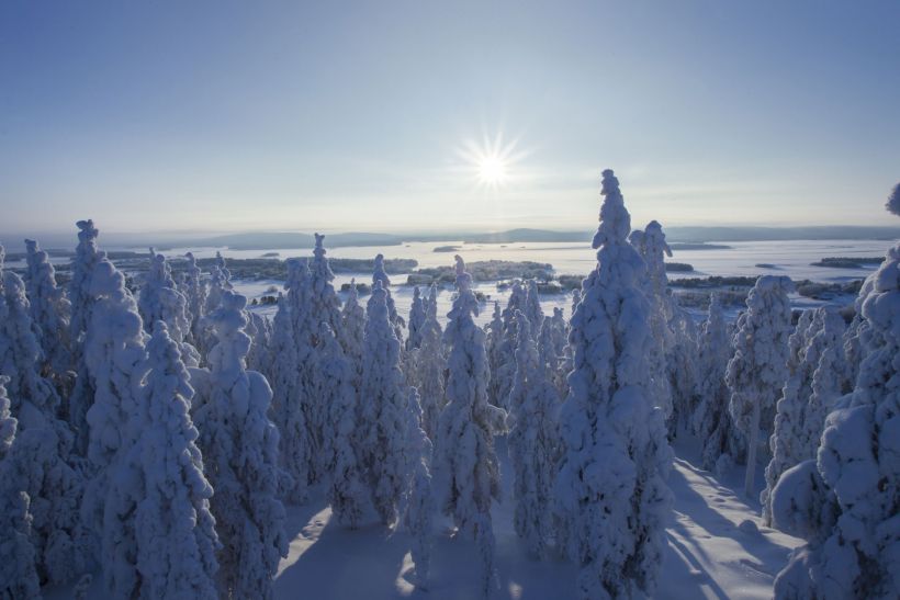 Lake Kemijärvi in Lapland, Finland