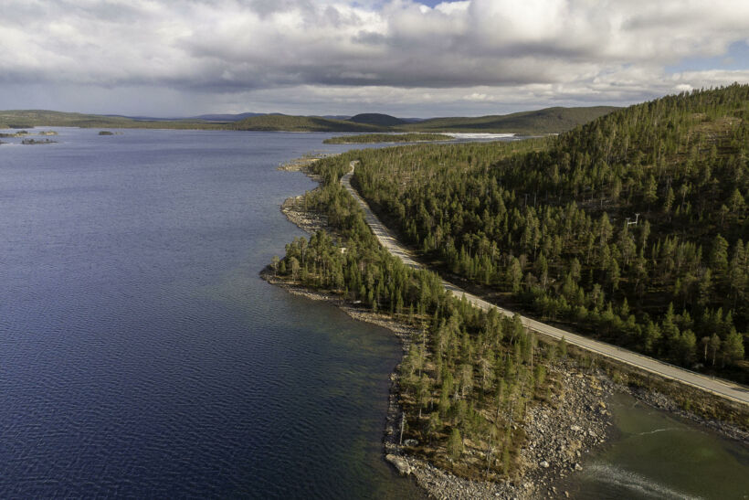 Clouds over Lake Inari in summer, a filming location in Finnish Lapland