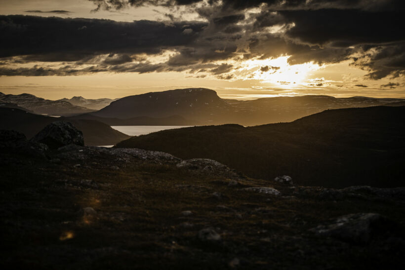 Golden hour at Mt. Saana, an Arctic fell in Kilpisjärvi, a Finnish Lapland filming location