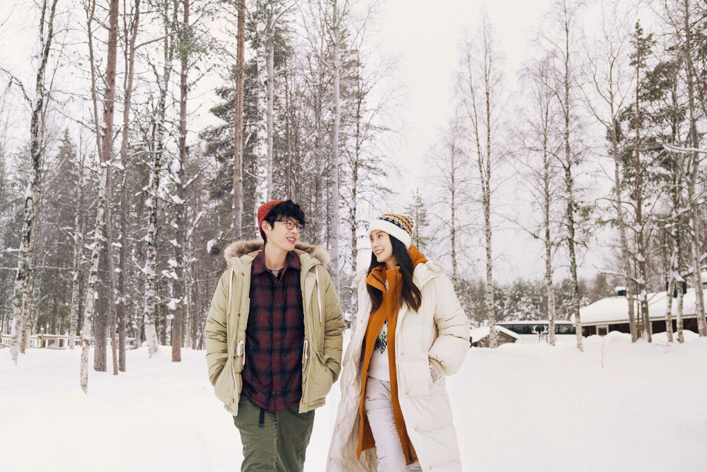 Angelababy and Hongchi Lee in I Remember, in Lapland, Finland