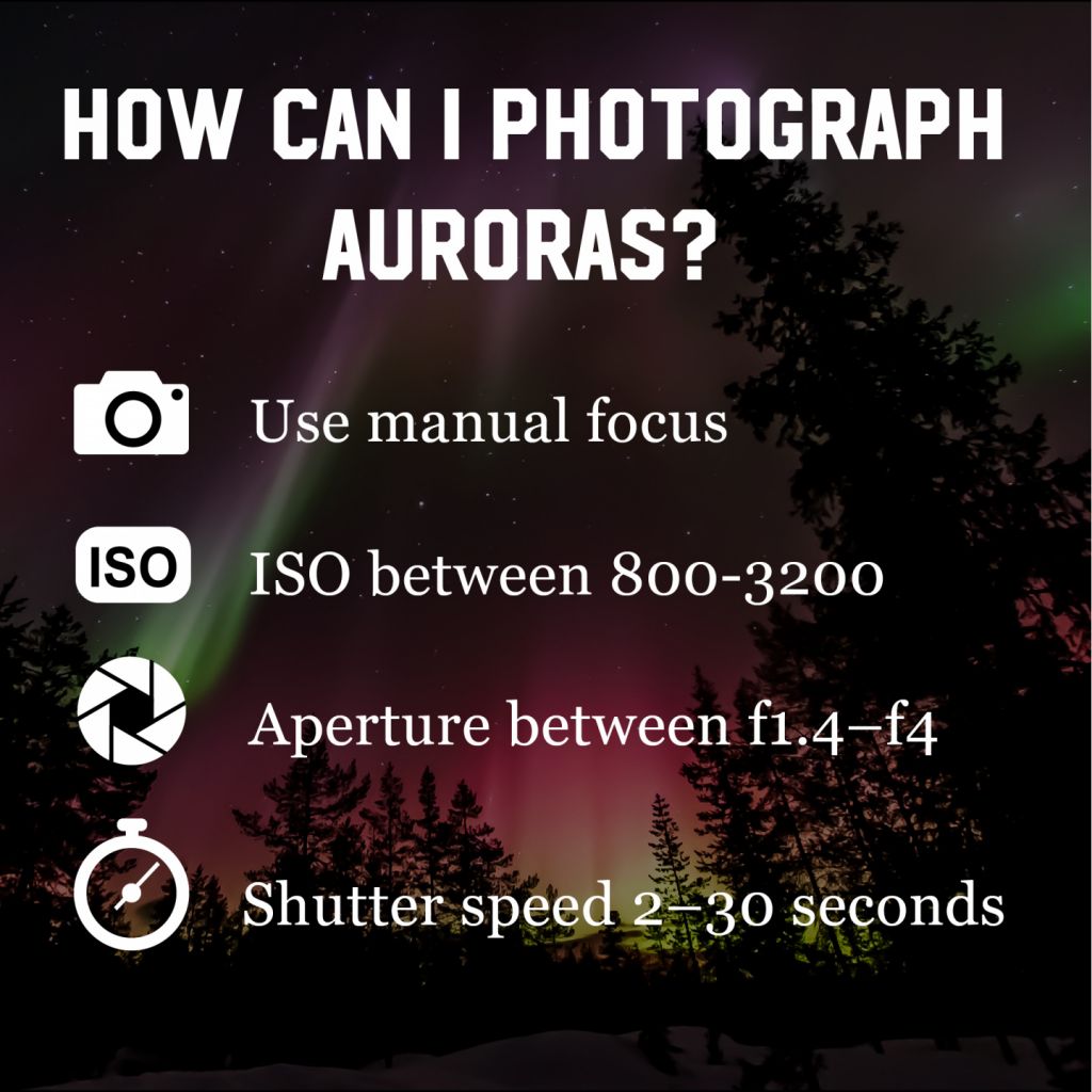 How do you photograph auroras?