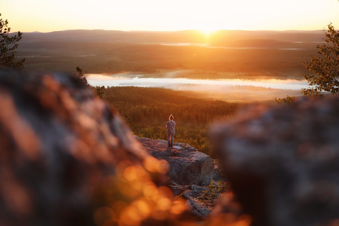 The Midnight Sun in Lapland, FInland