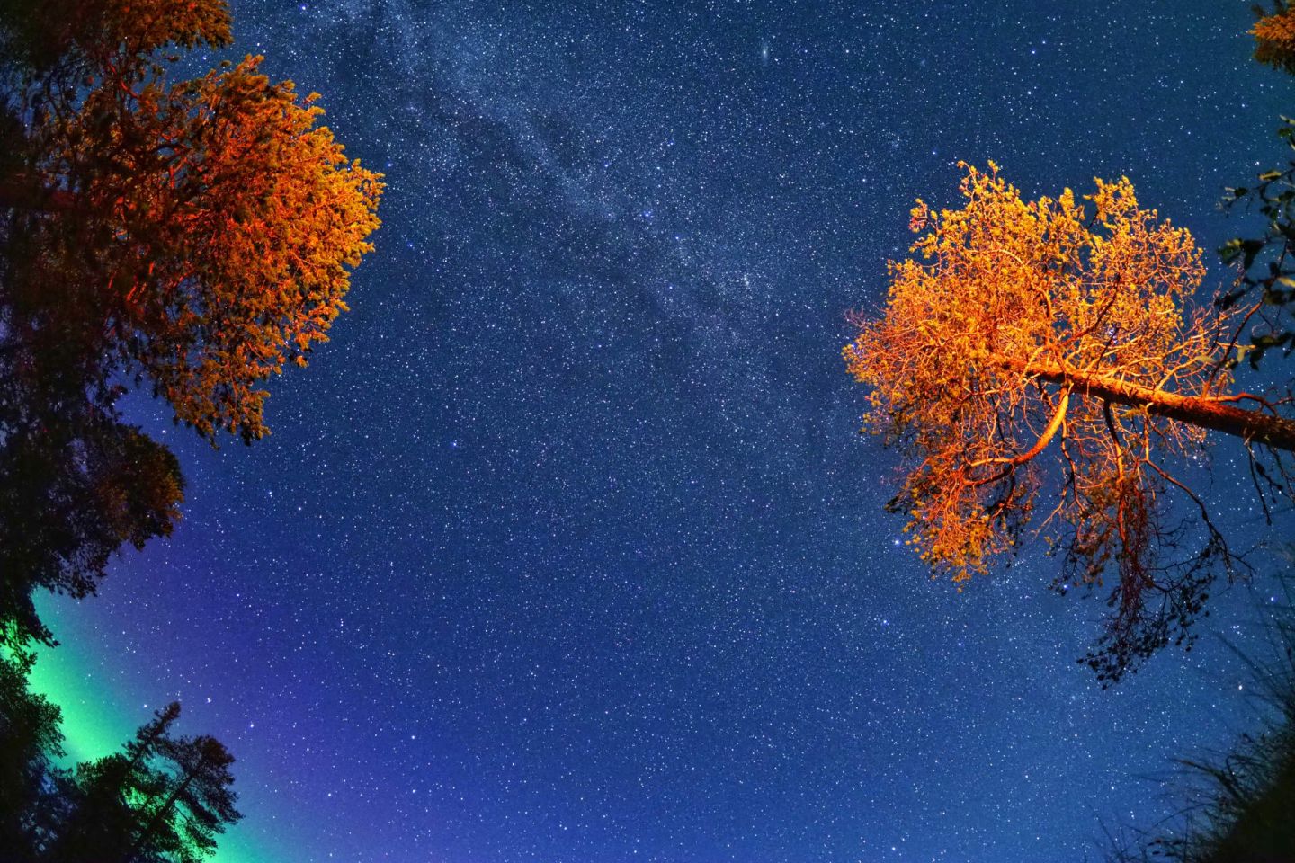 #darkskies and Northern Lights over Ruka-Kuusamo in Finnish Lapland