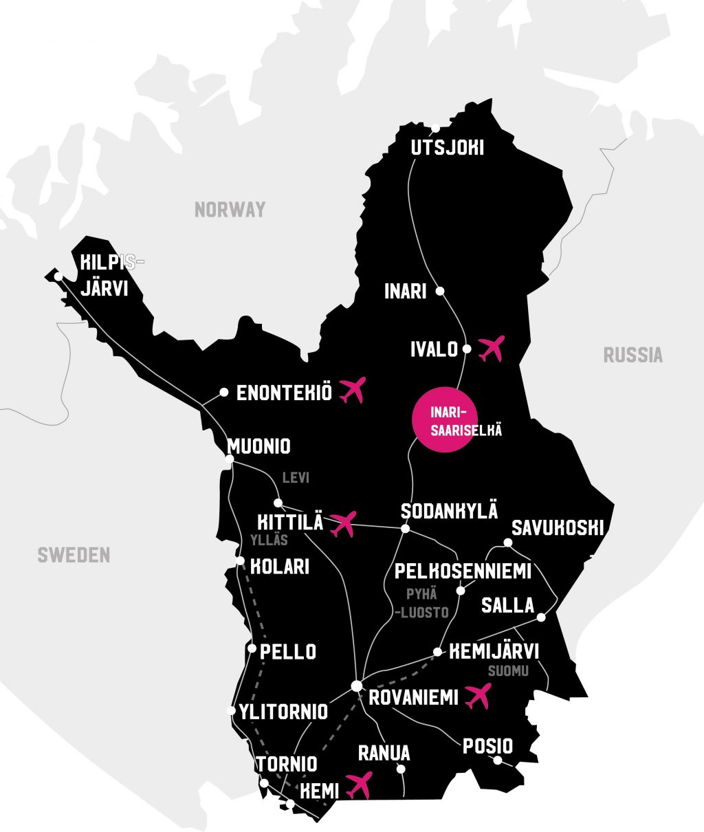 Map of Saariselkä, Lapland