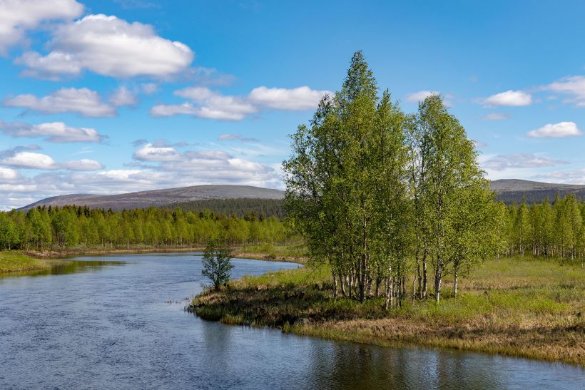 Äkäsjoki River in Kolari, Lapland, Finlad
