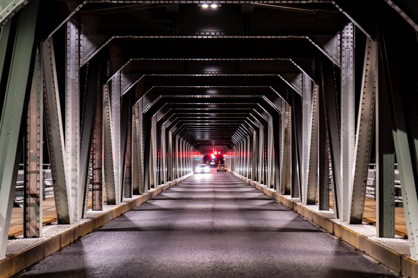 Ounaskoski Bridge in Rovaniemi, Lapland, Finland