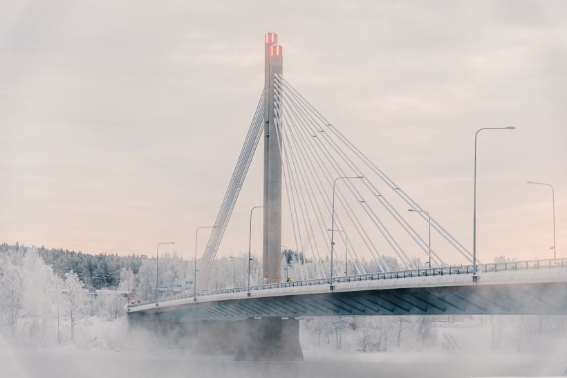 Lumberjack's Candle Bridge in Rovaniemi, Lapland, Finland