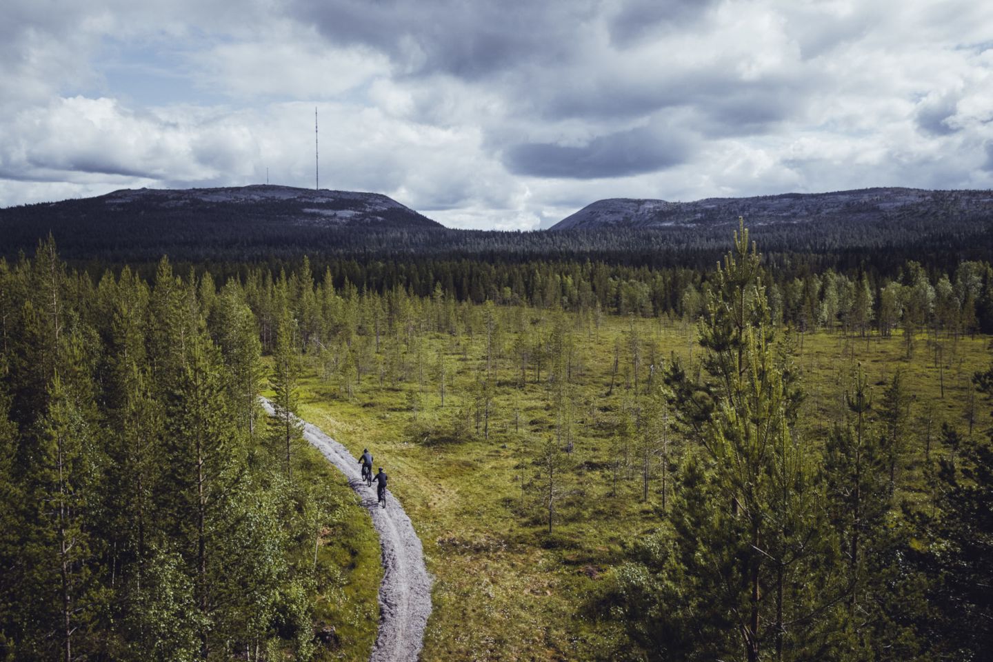 Autumn biking in Luosto, Finland