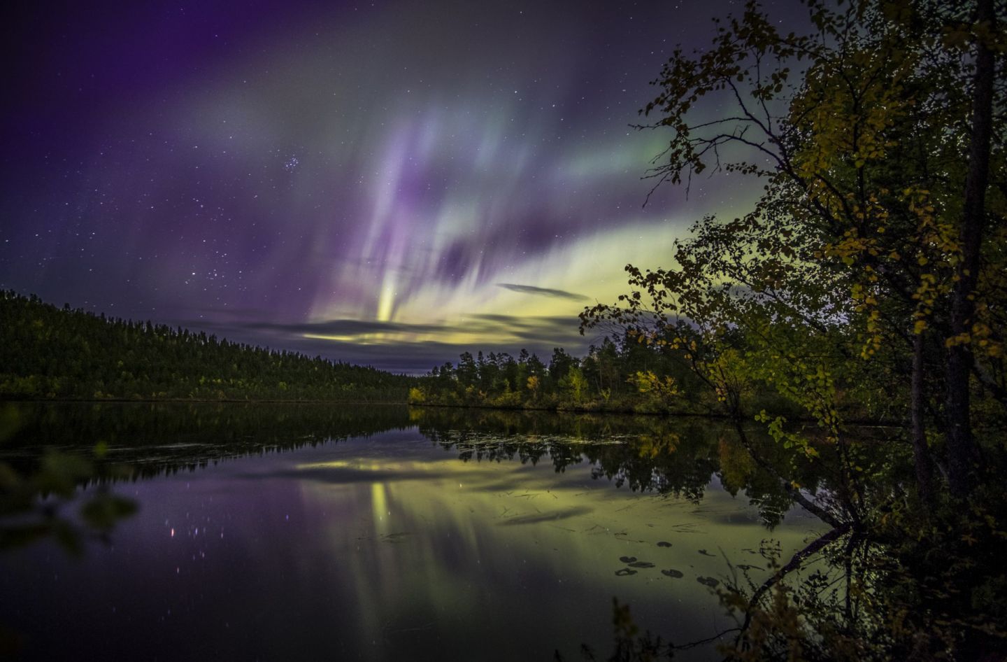 Autumn auroras in Inari-Saariselkä, Finland