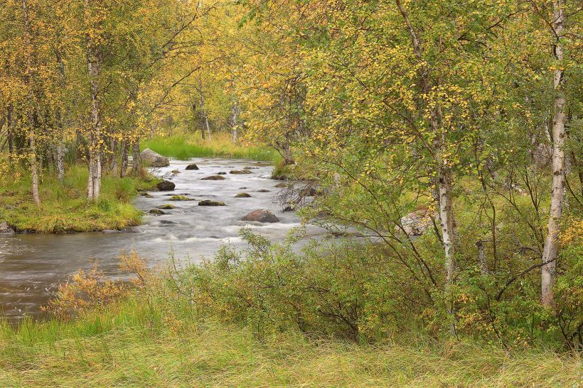 Äkäsjoki River in Kolari, Lapland, Finlad