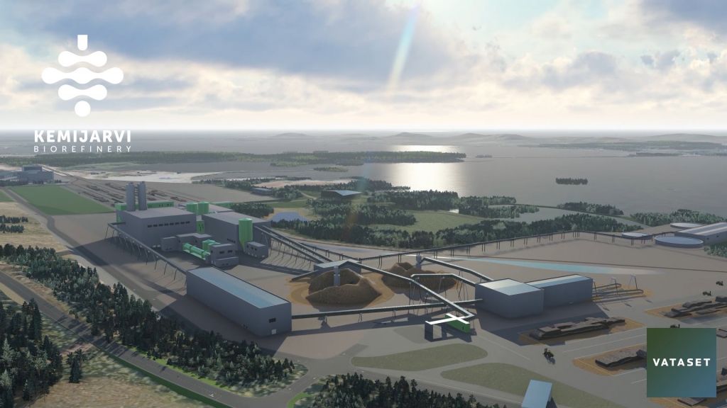 A digital picture of the planned bioeconomy factory by Vataset Teollisuus in Kemijärvi