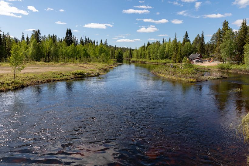 Äkäsjoki River in Kolari, Lapland, Finlad